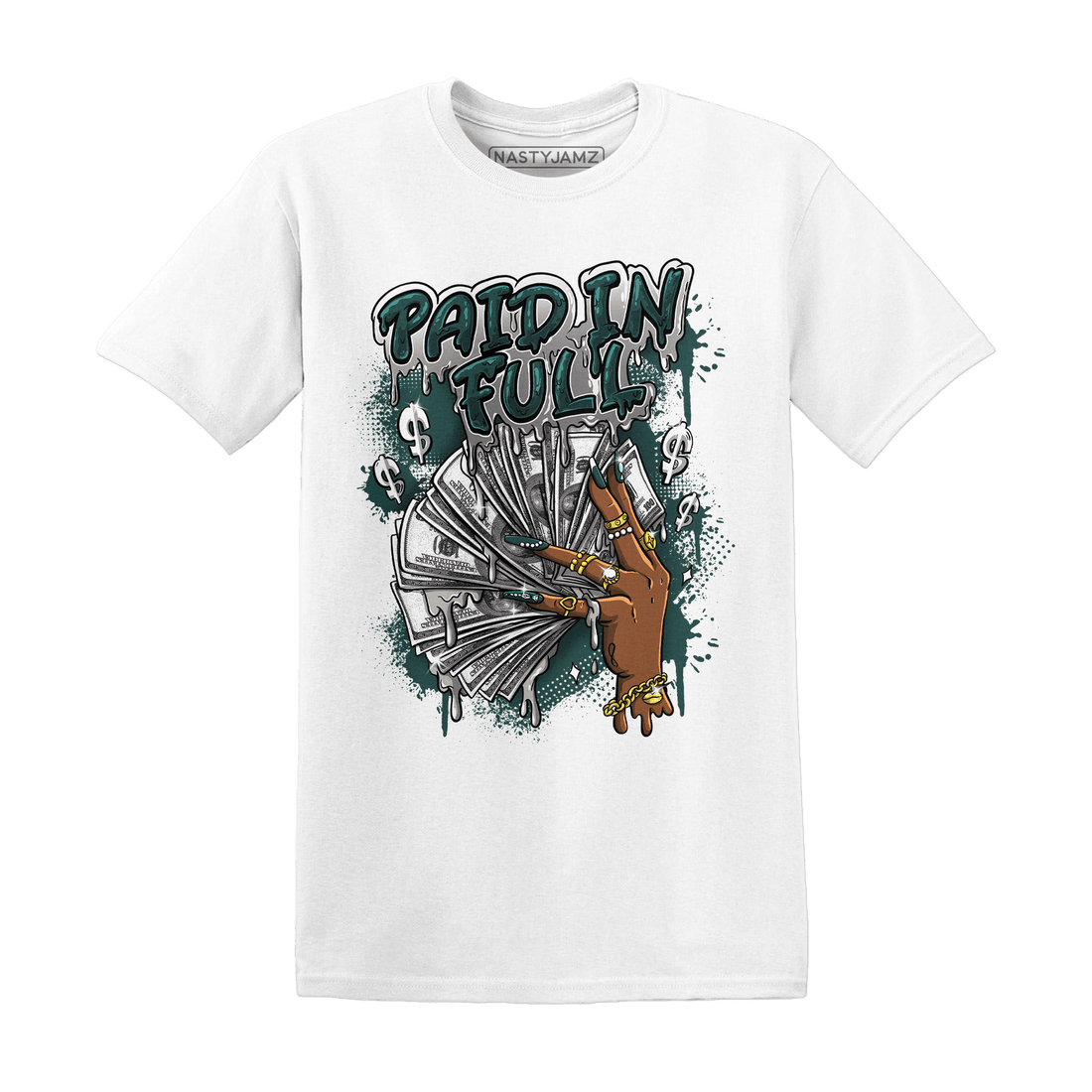 Oxidized Green 4s T Shirt Match Paid In Full - NastyJamz