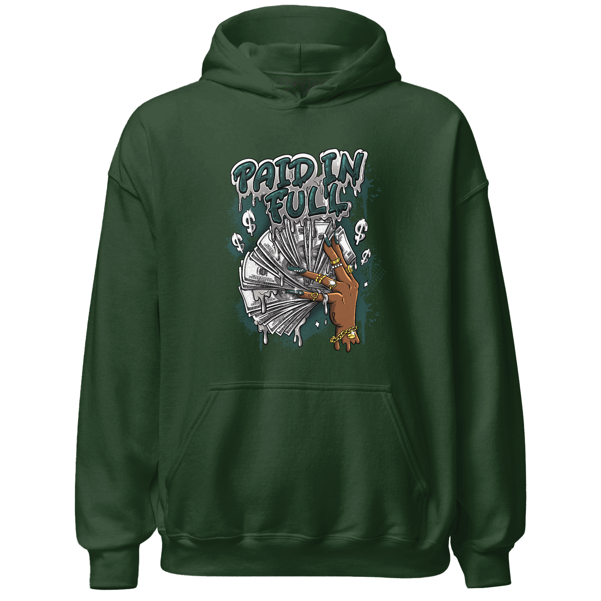 Oxidized Green 4s Hoodie Match Paid In Full - NastyJamz