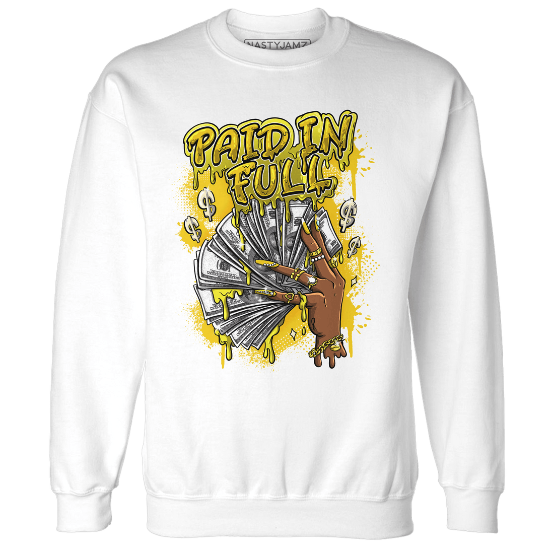 Vivid Sulfur 4s Sweatshirt Match Paid In Full - NastyJamz
