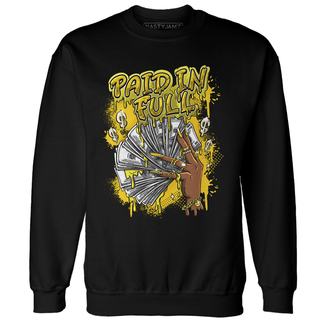 Vivid Sulfur 4s Sweatshirt Match Paid In Full - NastyJamz