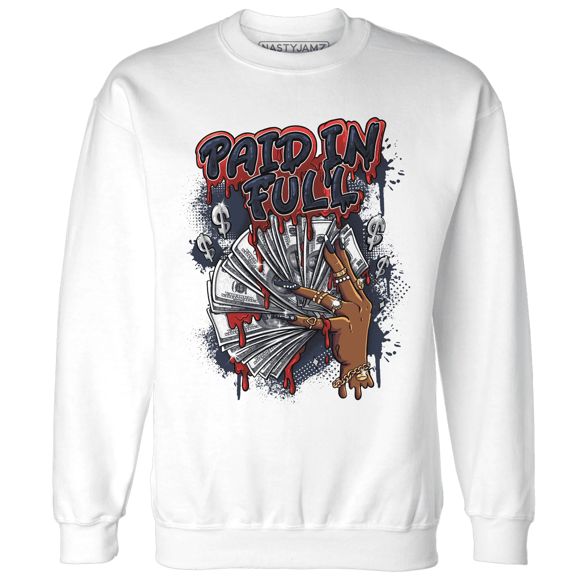 White-Navy-6s-Sweatshirt-Match-Paid-In-Full