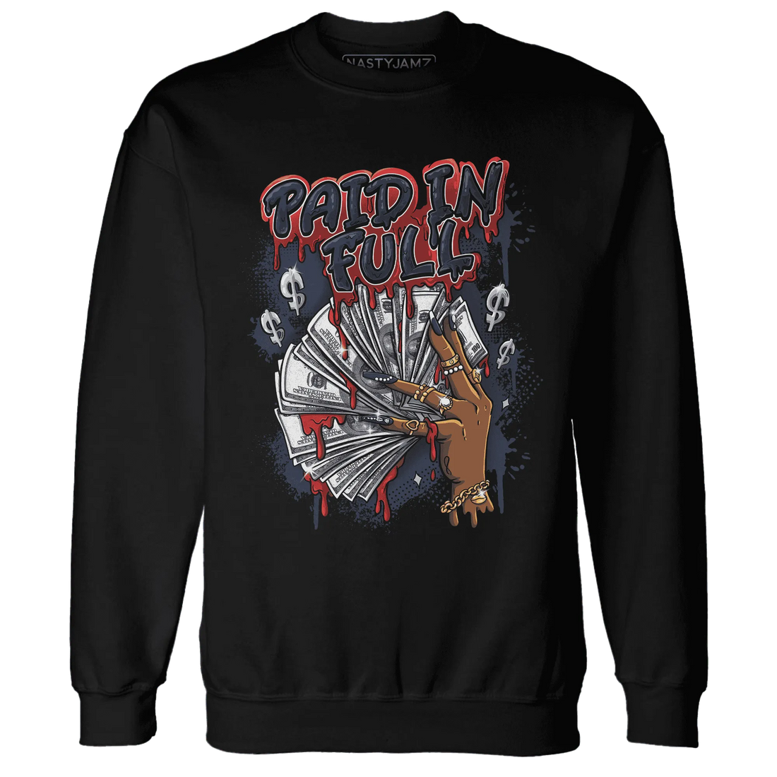 White-Navy-6s-Sweatshirt-Match-Paid-In-Full