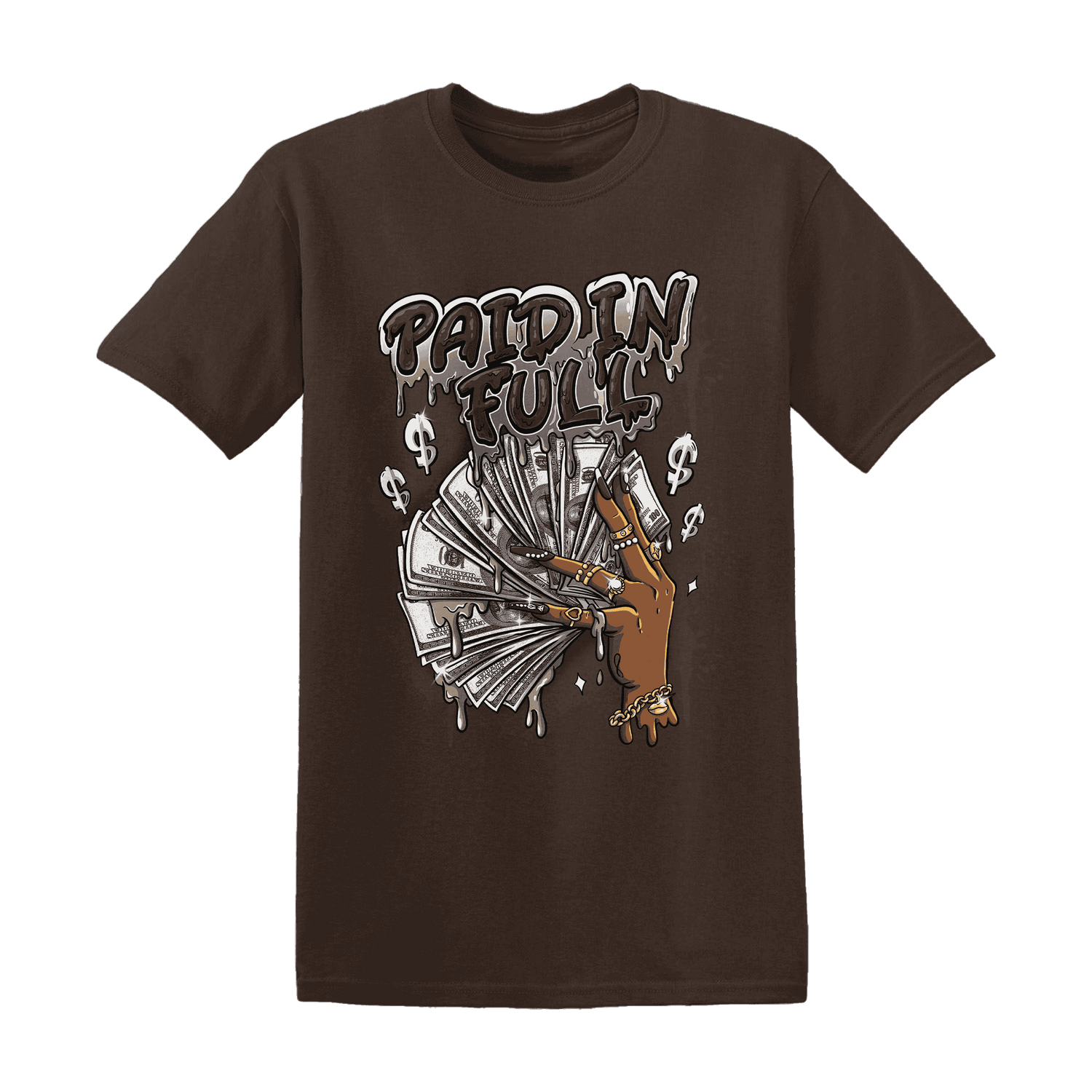 Dunk Low Baroque Brown T Shirt Match Paid In Full - NastyJamz