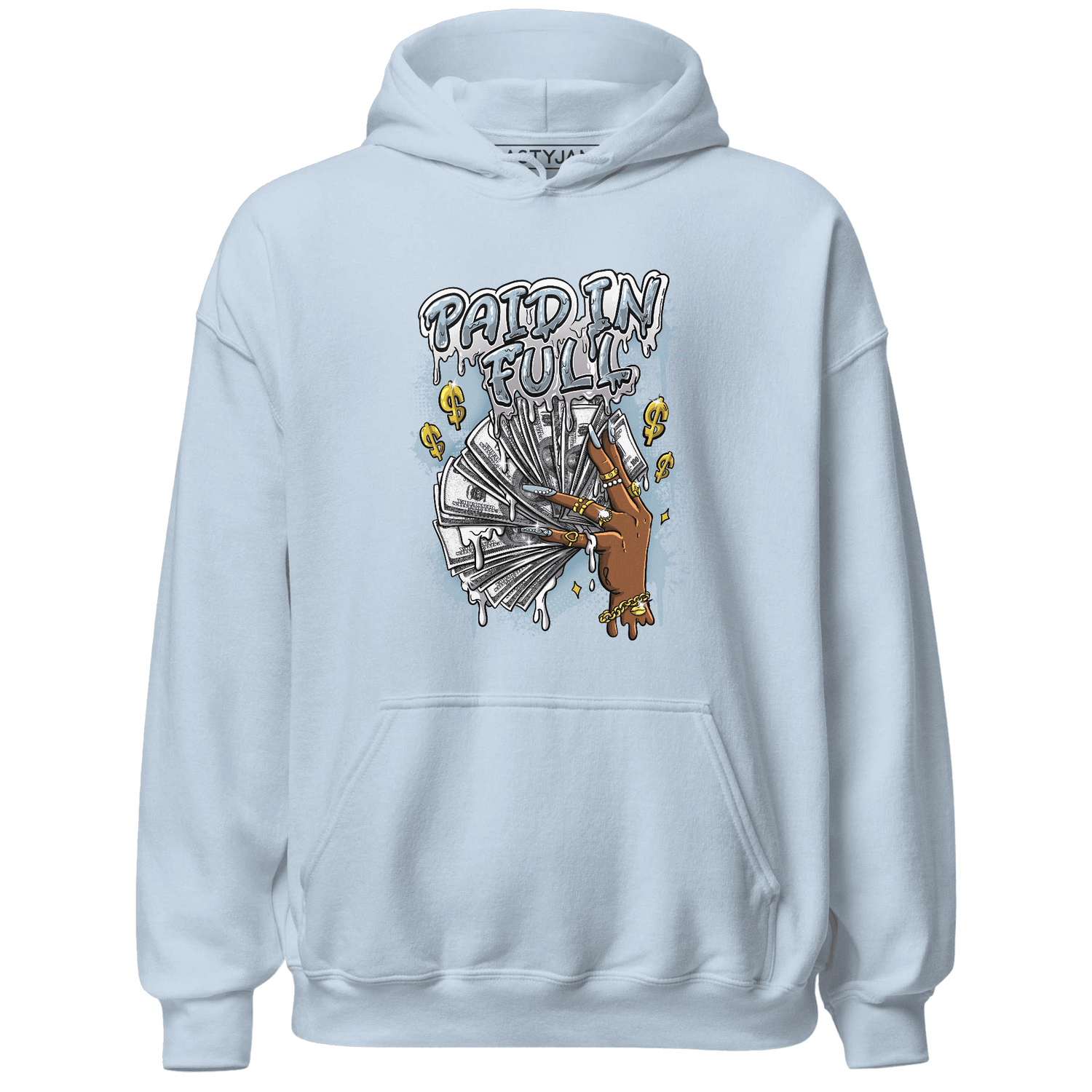 Blue Grey 13s Hoodie Match Paid In Full - NastyJamz