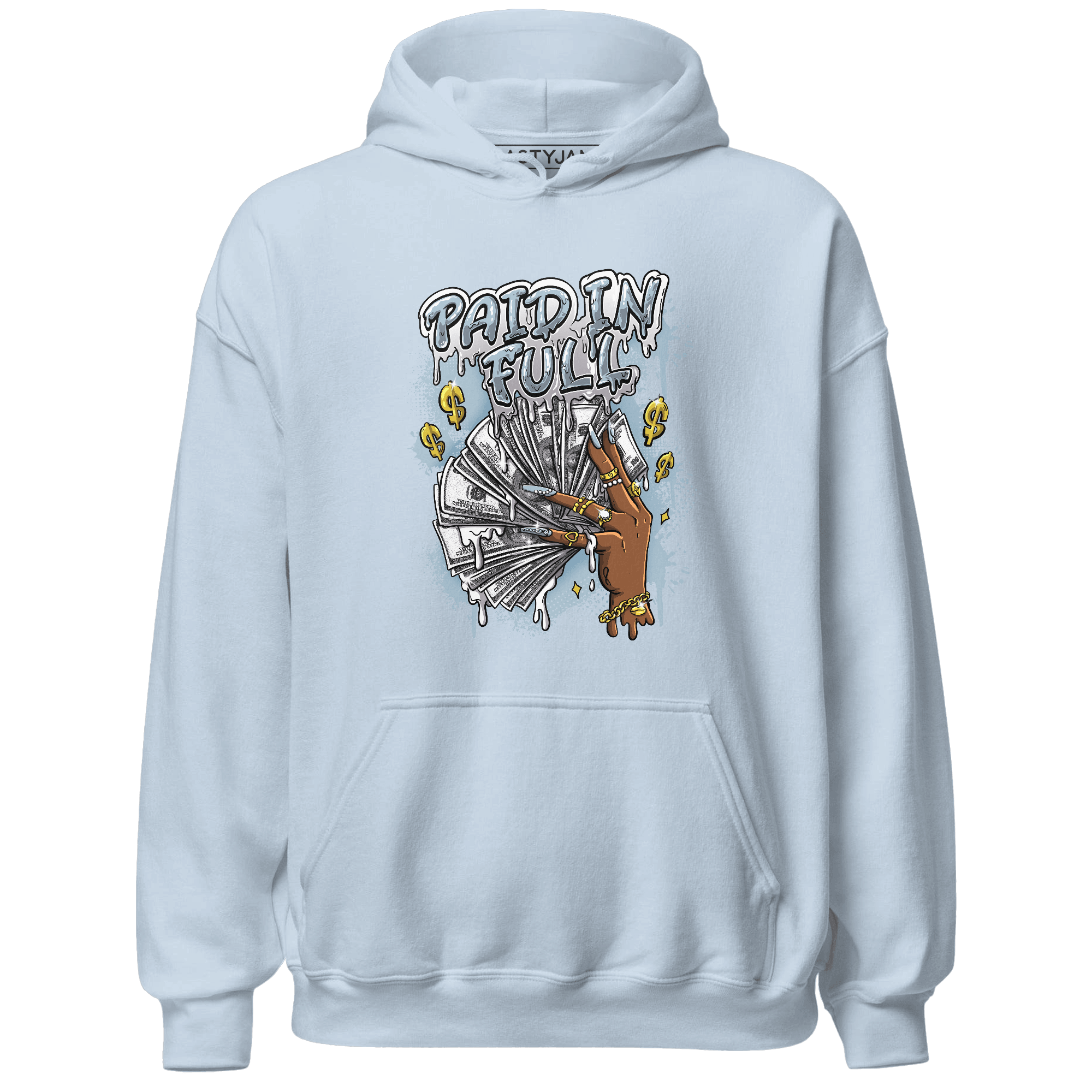 Blue Grey 13s Hoodie Match Paid In Full - NastyJamz