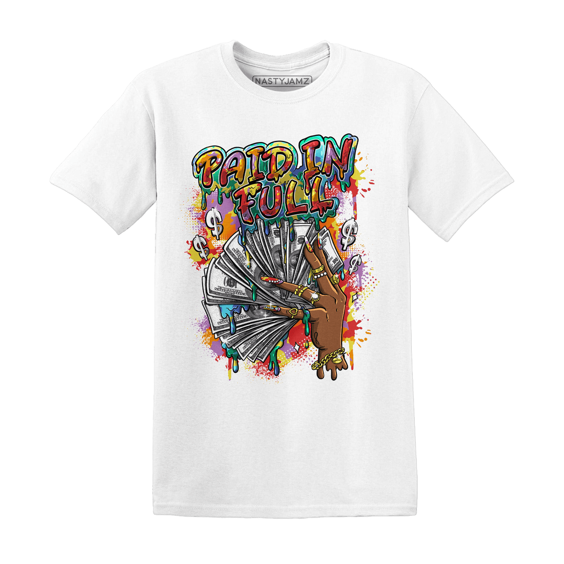 Mid GS Six Championships 1s T Shirt Match Paid In Full - NastyJamz