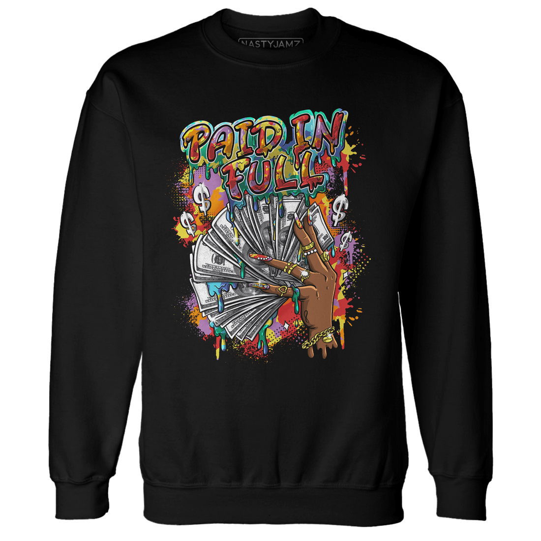 Mid GS Six Championships 1s Sweatshirt Match Paid In Full - NastyJamz