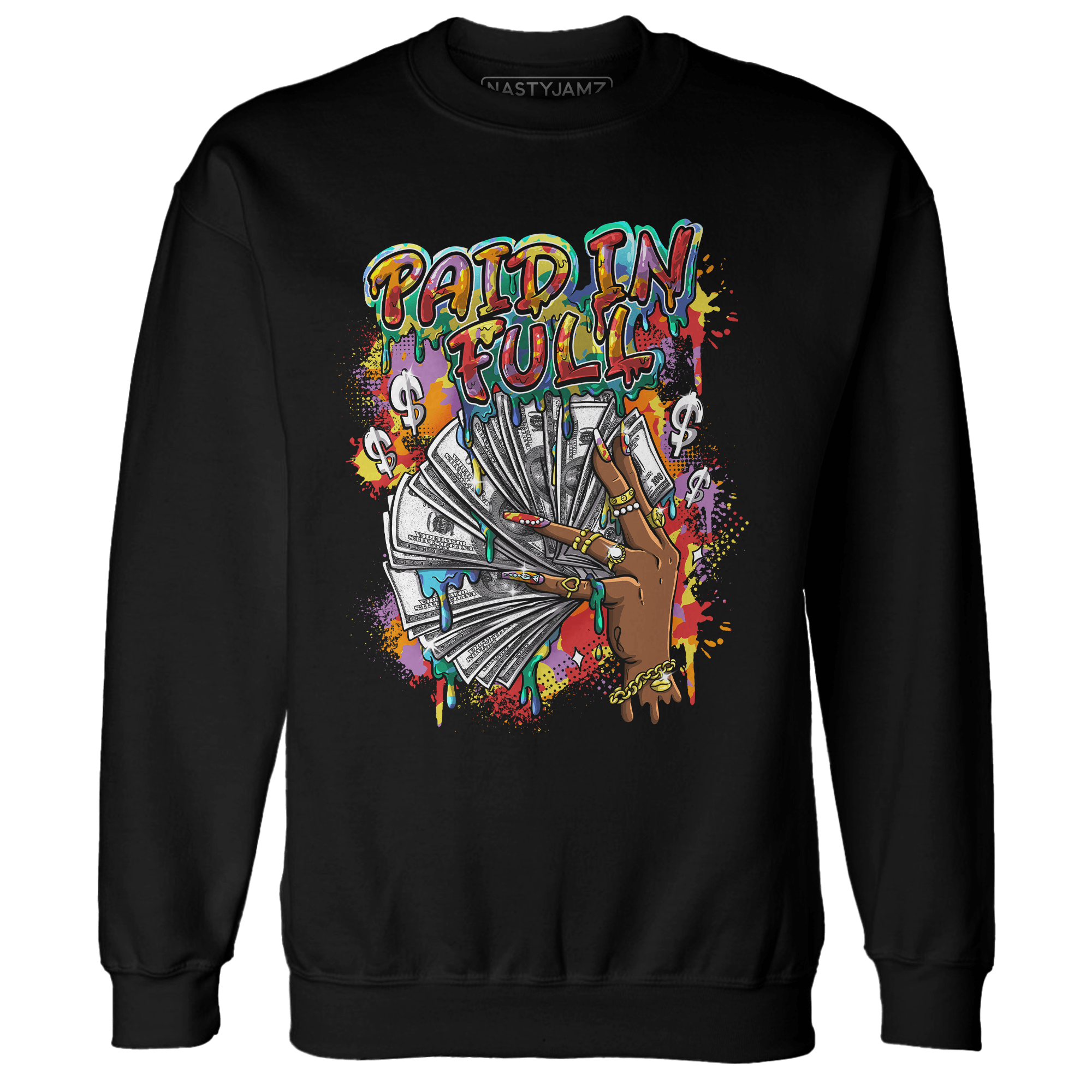 Mid GS Six Championships 1s Sweatshirt Match Paid In Full - NastyJamz