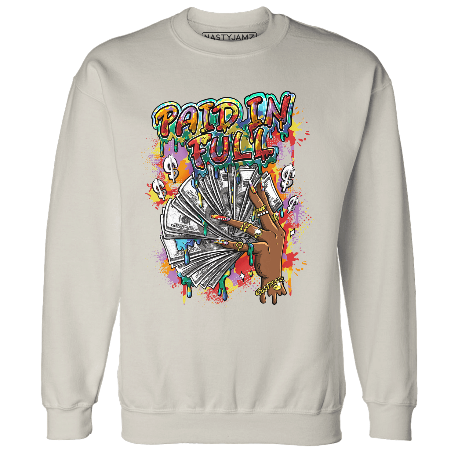 Mid GS Six Championships 1s Sweatshirt Match Paid In Full - NastyJamz