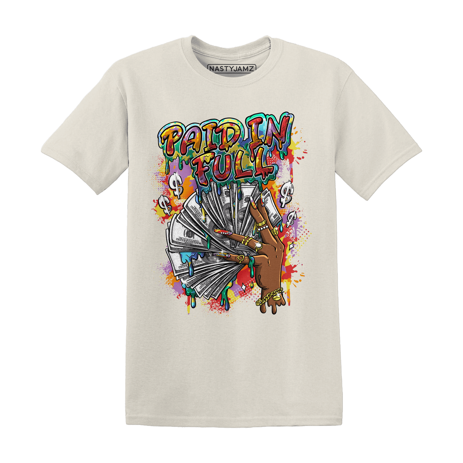 Mid GS Six Championships 1s T Shirt Match Paid In Full - NastyJamz