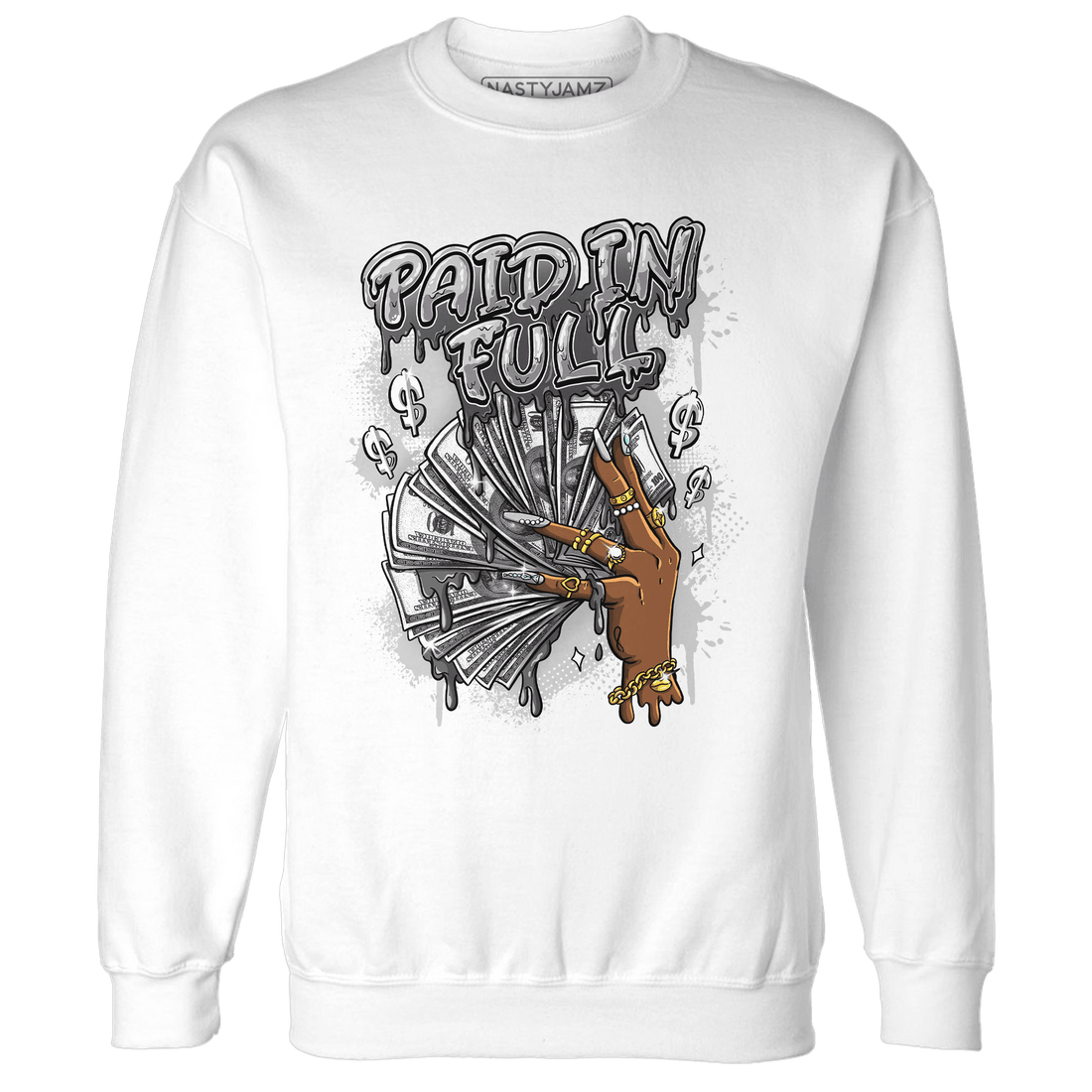 Retro High OG Black White 1s Sweatshirt Match Paid In Full - NastyJamz