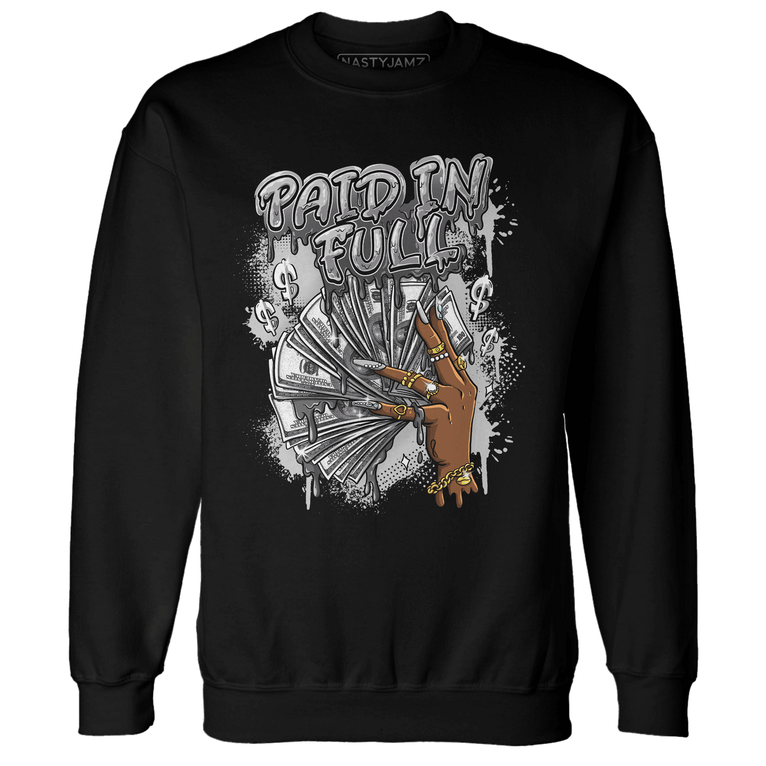 Retro High OG Black White 1s Sweatshirt Match Paid In Full - NastyJamz