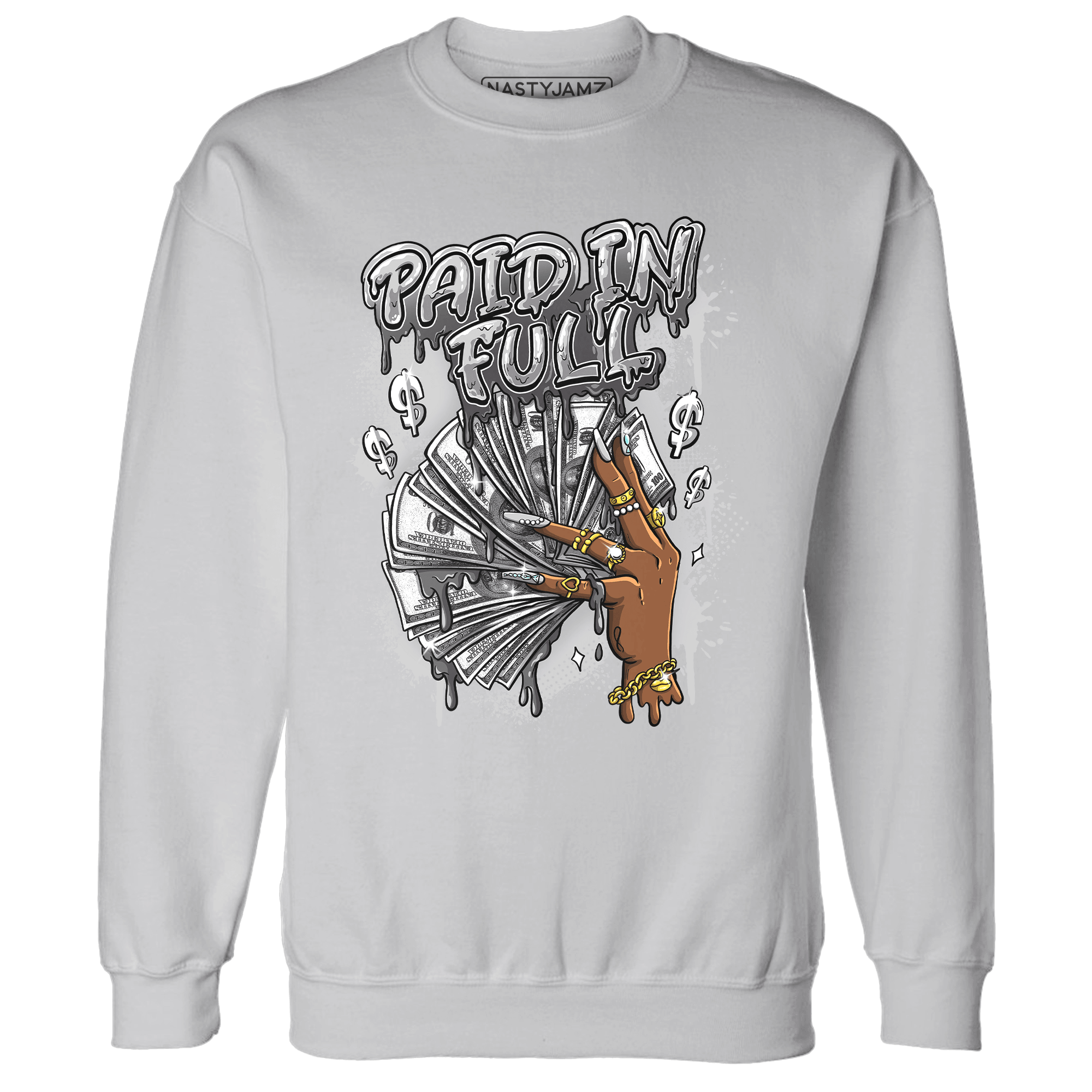 Retro High OG Black White 1s Sweatshirt Match Paid In Full - NastyJamz