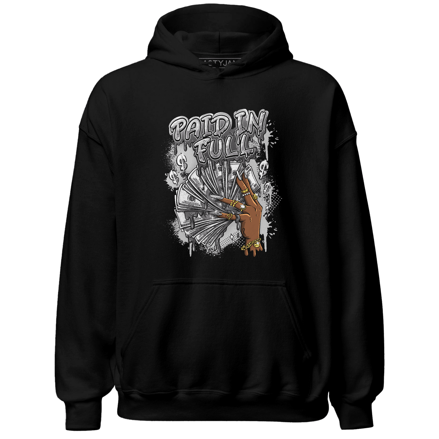 Retro High OG Black White 1s Hoodie Match Paid In Full - NastyJamz