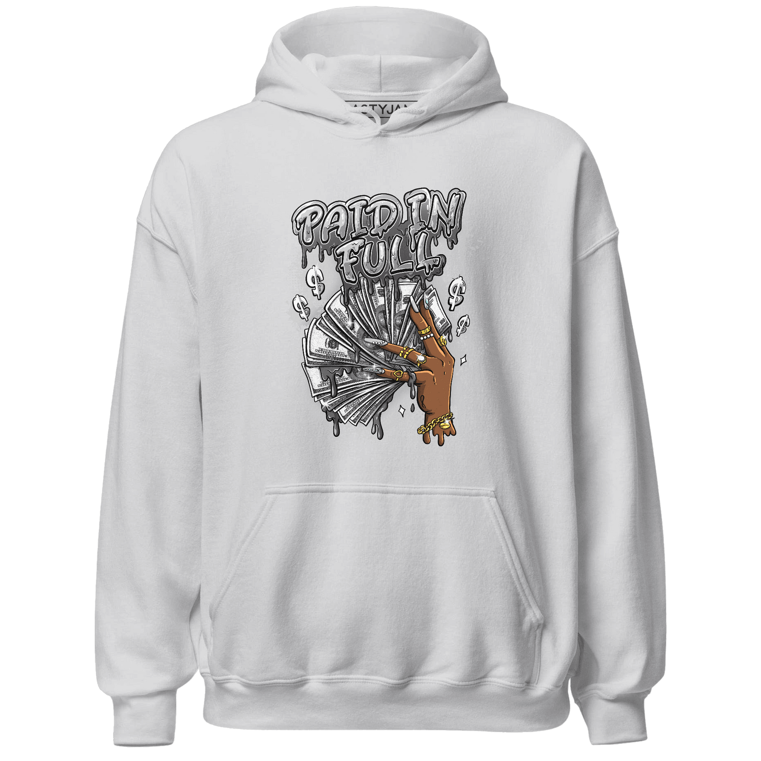Retro High OG Black White 1s Hoodie Match Paid In Full - NastyJamz