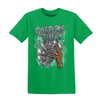 Green Glow 3s T Shirt Match Paid In Full - NastyJamz