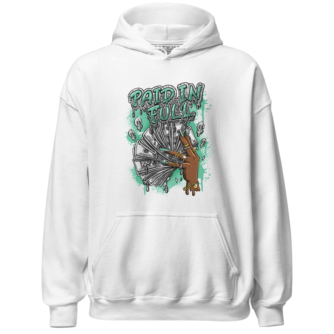 Green Glow 3s Hoodie Match Paid In Full - NastyJamz