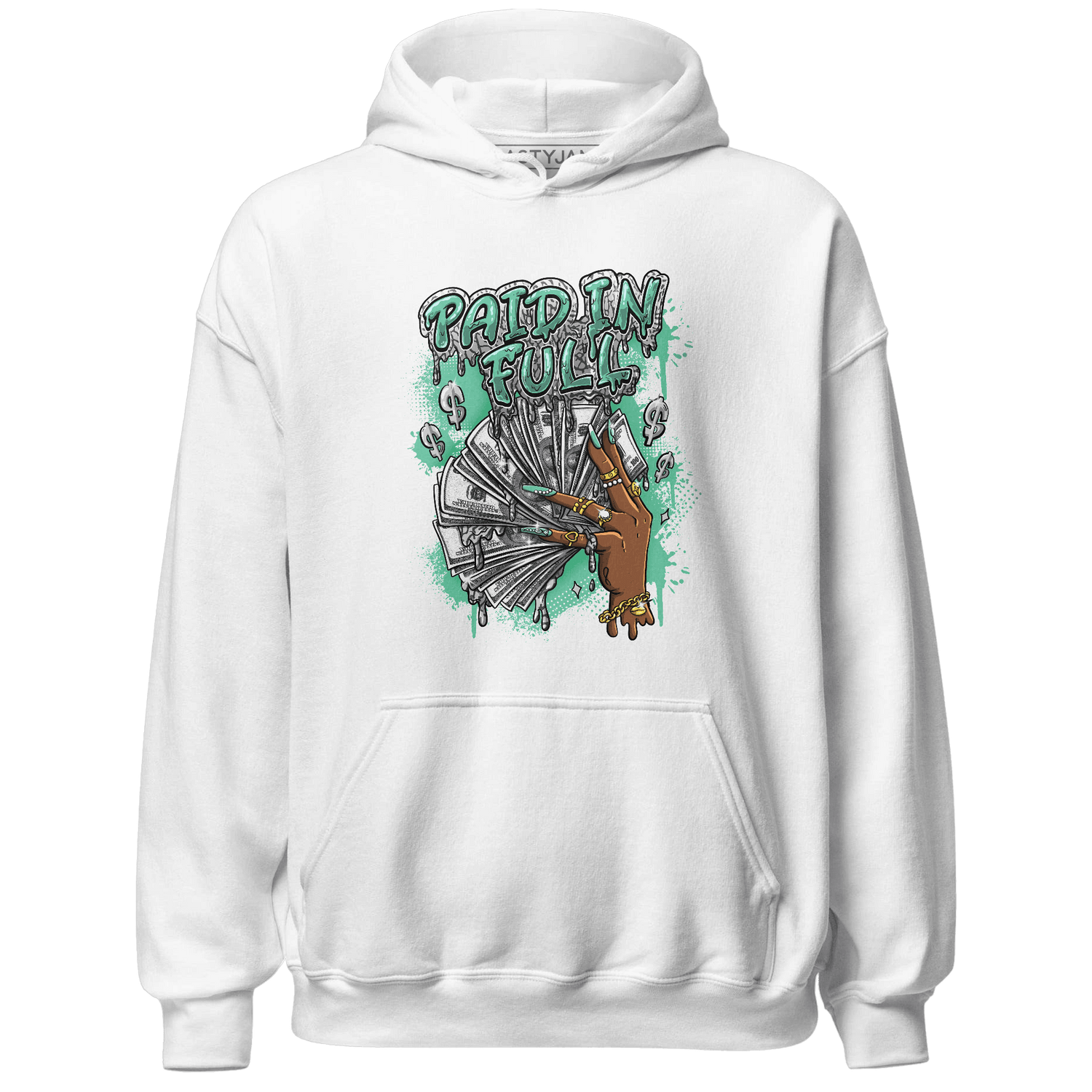 Green Glow 3s Hoodie Match Paid In Full - NastyJamz