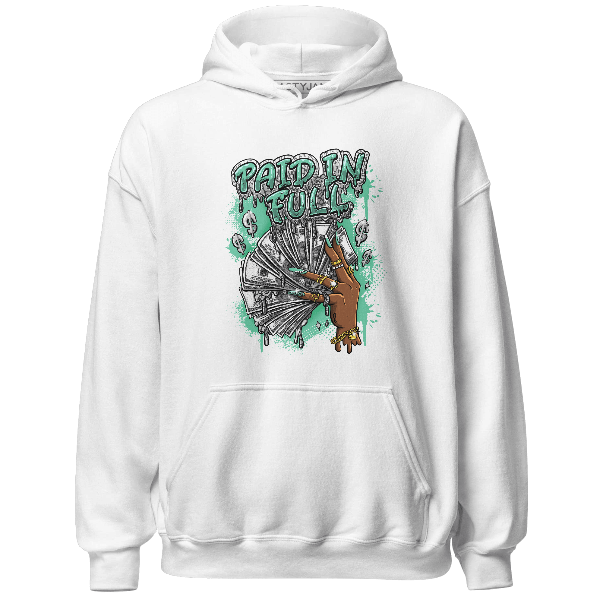 Green Glow 3s Hoodie Match Paid In Full - NastyJamz