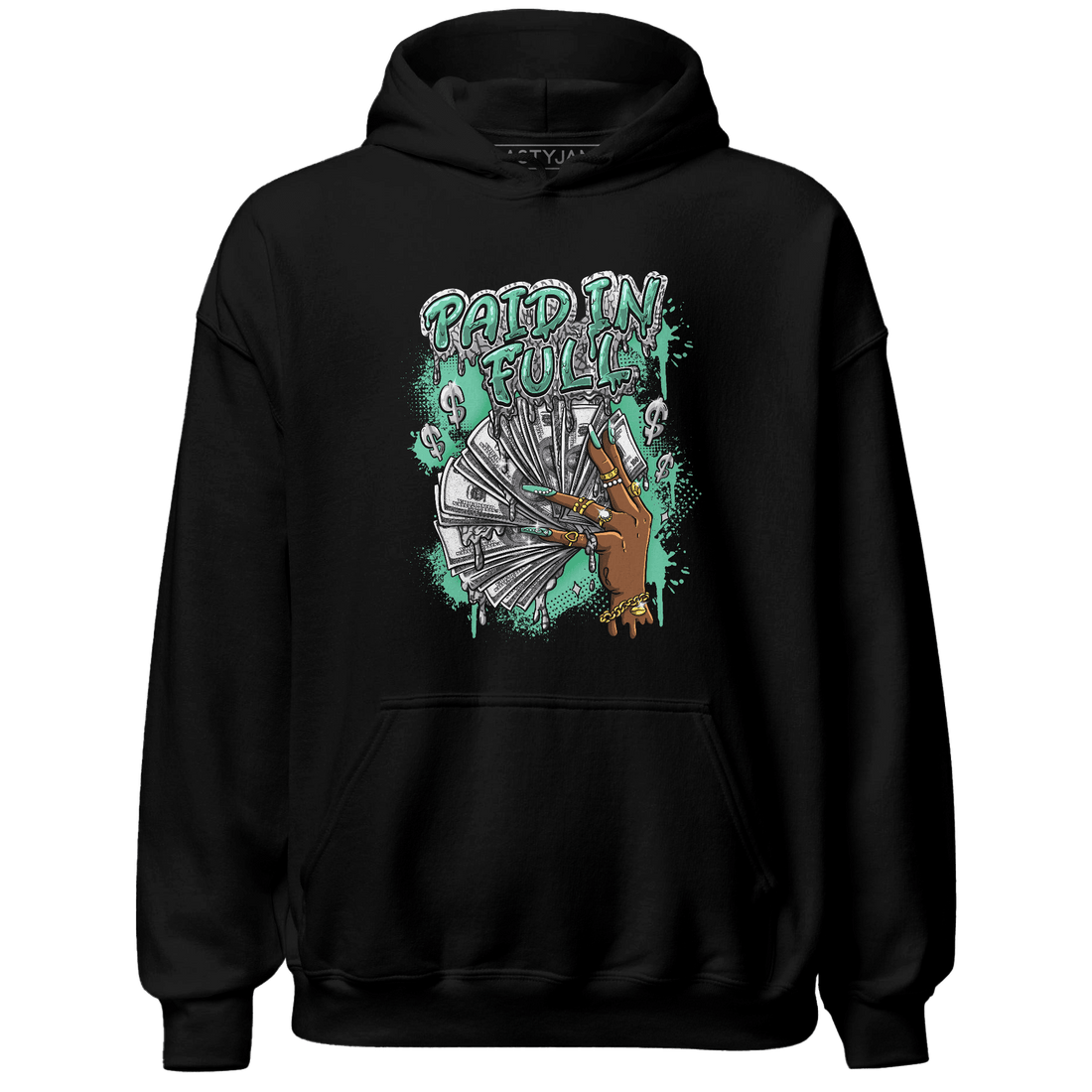 Green Glow 3s Hoodie Match Paid In Full - NastyJamz