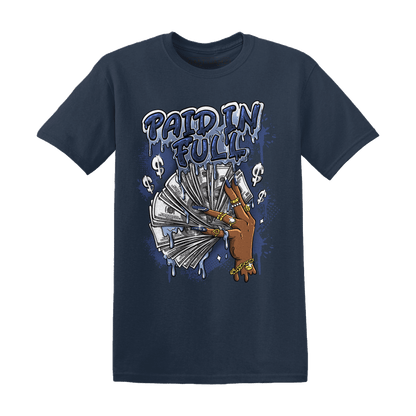 Midnight Navy 5s T Shirt Match Paid In Full - NastyJamz