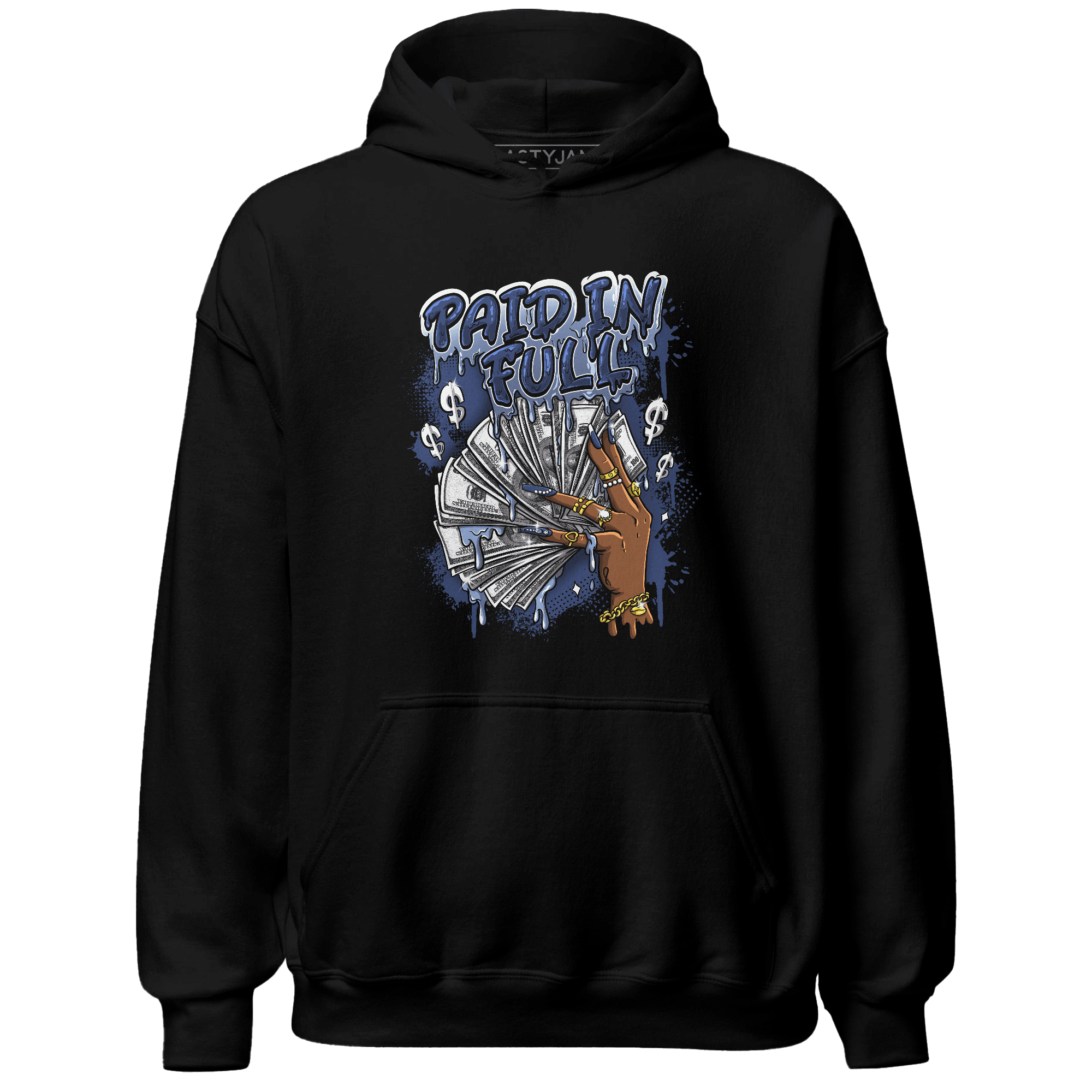 Midnight Navy 5s Hoodie Match Paid In Full - NastyJamz