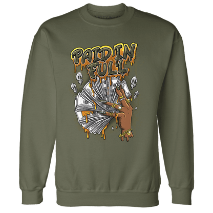 Olive 5s Sweatshirt Match Paid In Full - NastyJamz