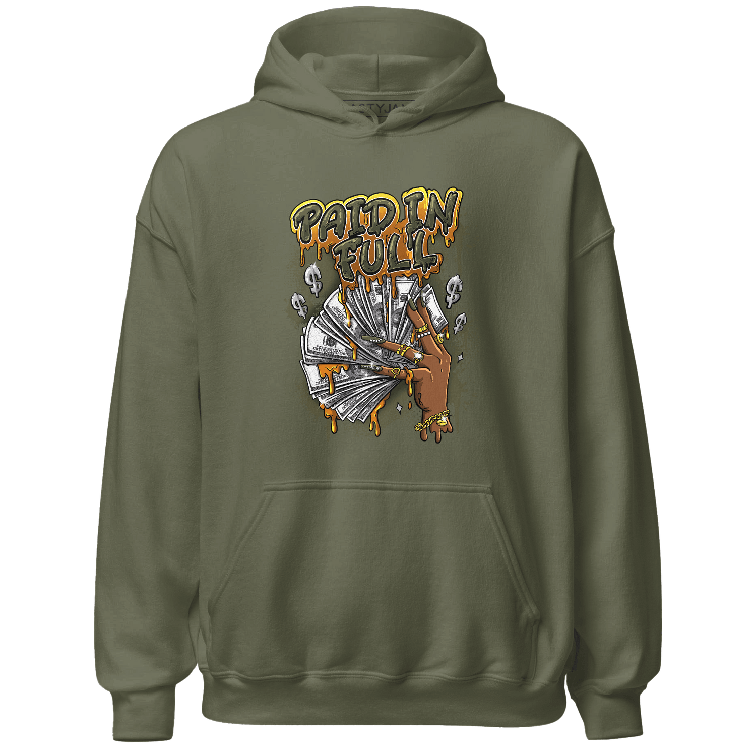 Olive 5s Hoodie Match Paid In Full - NastyJamz