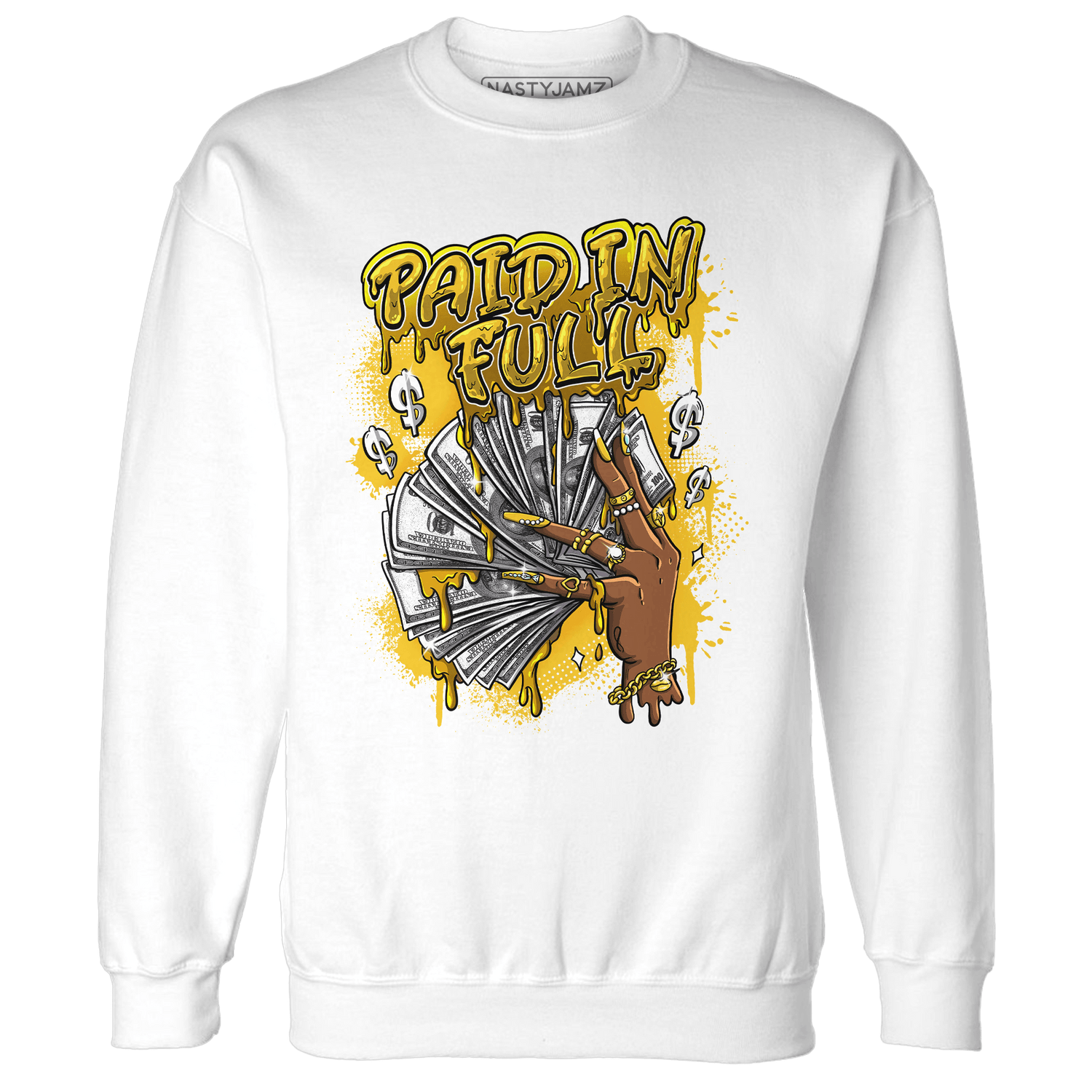 Yellow Ochre 6s Sweatshirt Match Paid In Full - NastyJamz