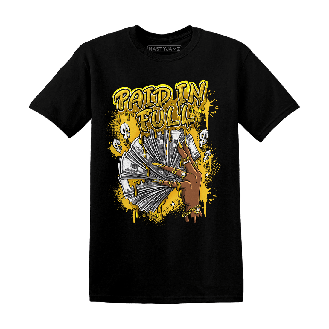 Yellow Ochre 6s T Shirt Match Paid In Full - NastyJamz