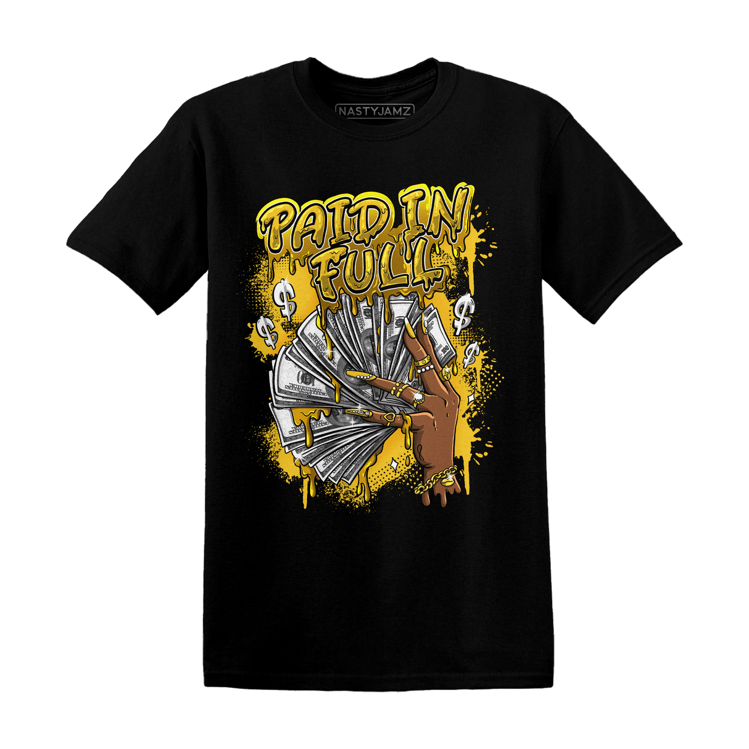 Yellow Ochre 6s T Shirt Match Paid In Full - NastyJamz