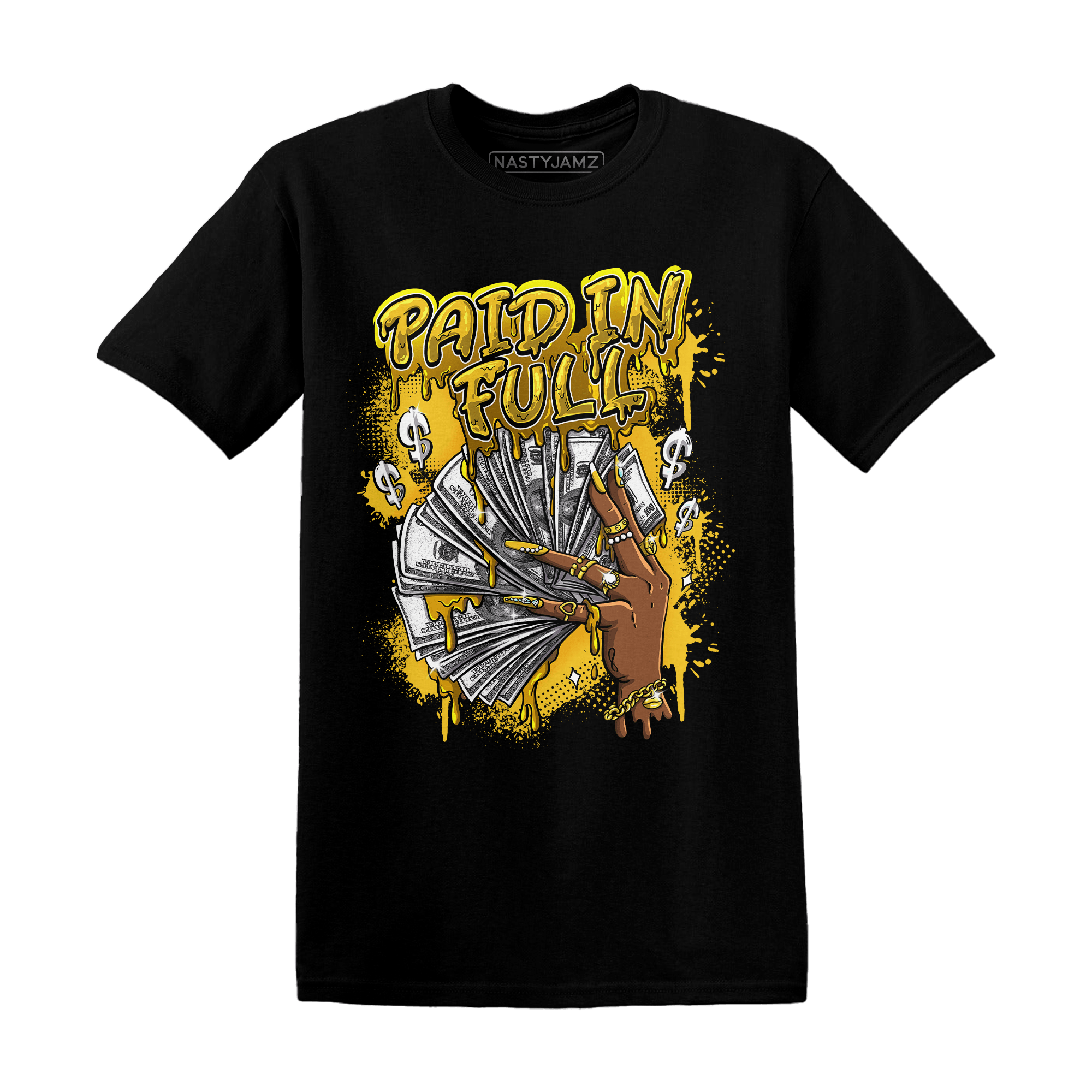 Yellow Ochre 6s T Shirt Match Paid In Full - NastyJamz