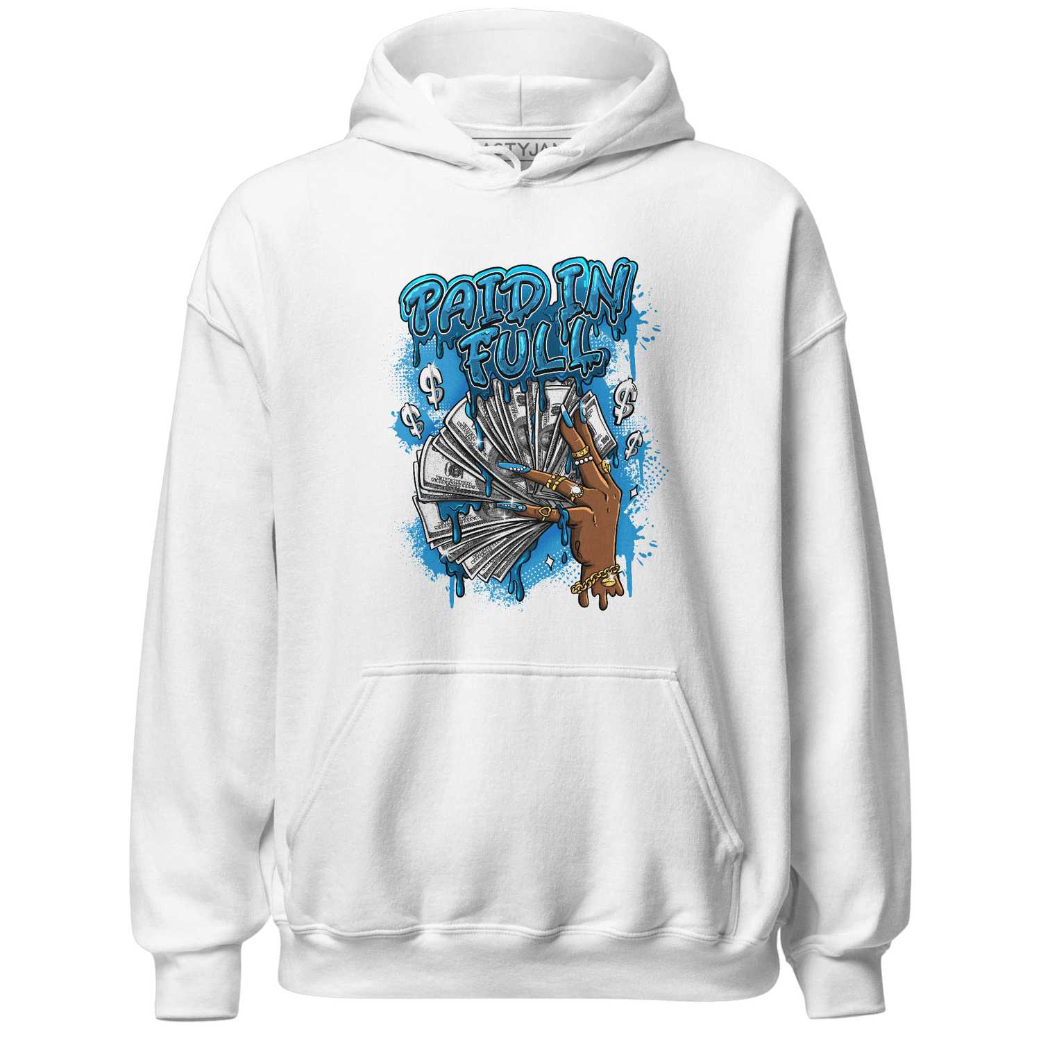 Powder Blue 9s Hoodie Match Paid In Full - NastyJamz