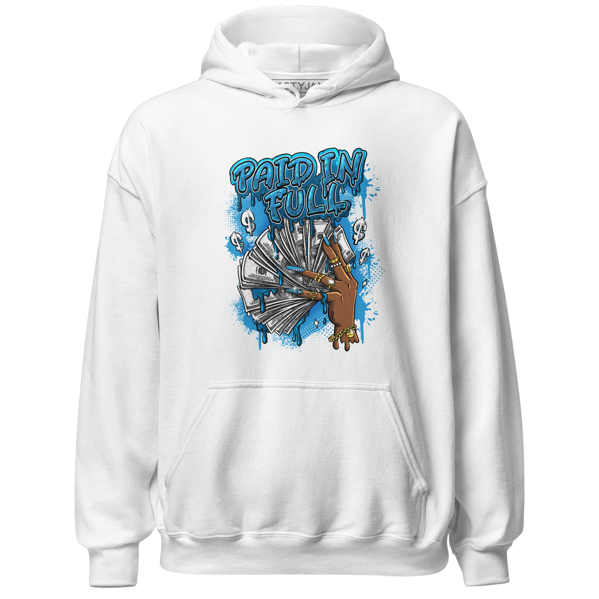 Powder Blue 9s Hoodie Match Paid In Full - NastyJamz