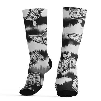 Low Space Jamz 11s Socks Match Paid In Full 3D All-Over Print - NastyJamz