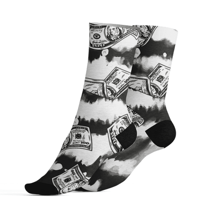 Low Space Jamz 11s Socks Match Paid In Full 3D All-Over Print - NastyJamz