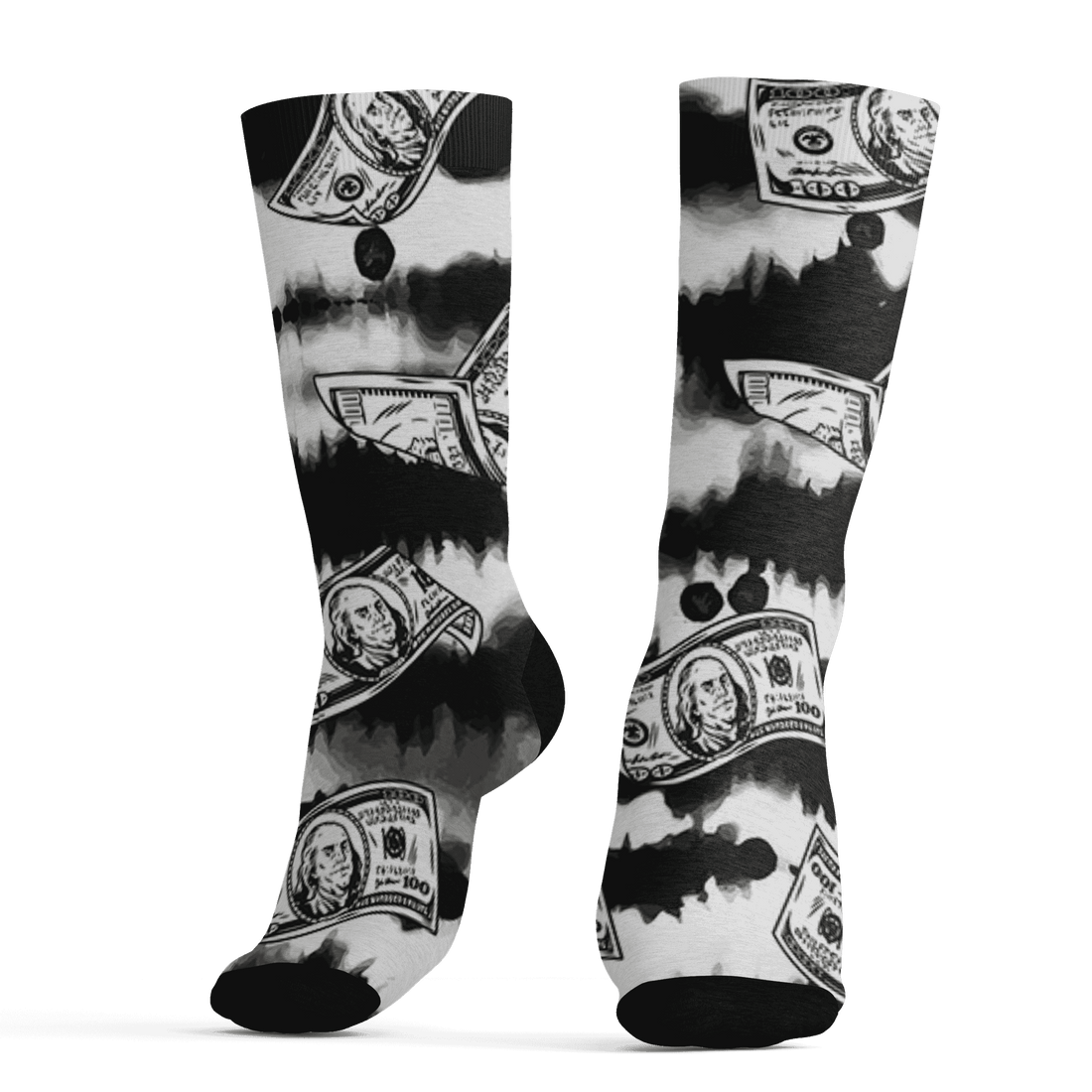 Retro Red Taxi 12s Socks Match Paid In Full 3D All-Over Print - NastyJamz