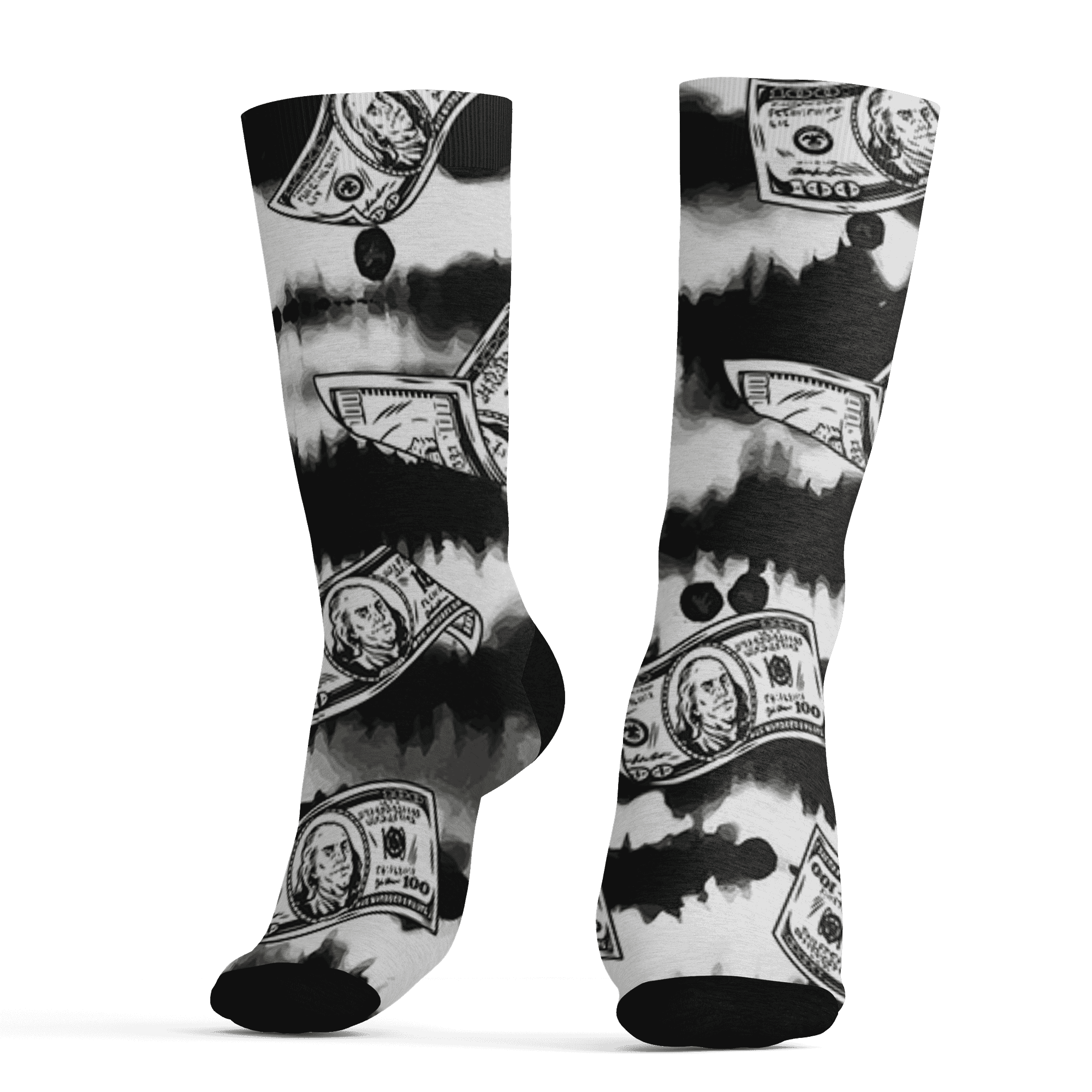 Retro Red Taxi 12s Socks Match Paid In Full 3D All-Over Print - NastyJamz