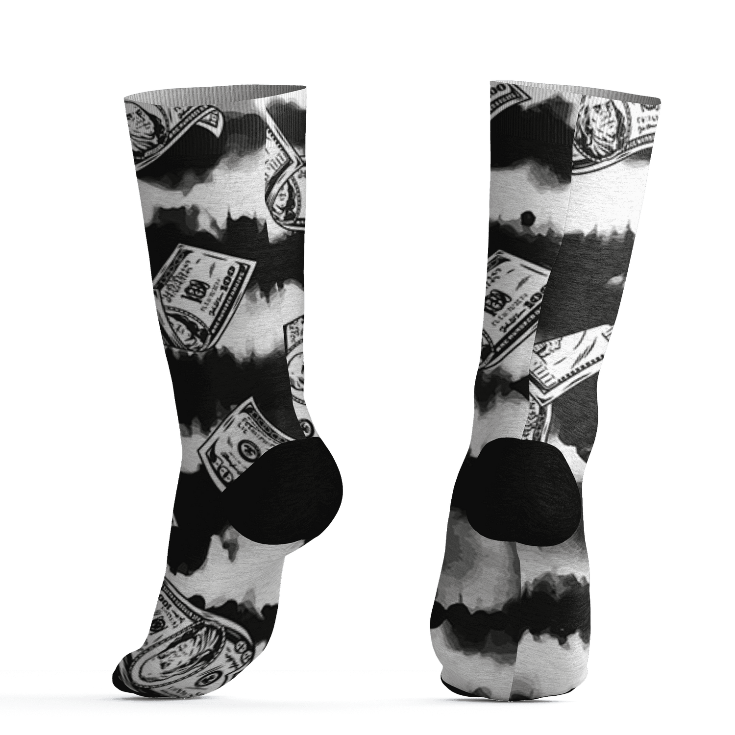 Retro Red Taxi 12s Socks Match Paid In Full 3D All-Over Print - NastyJamz