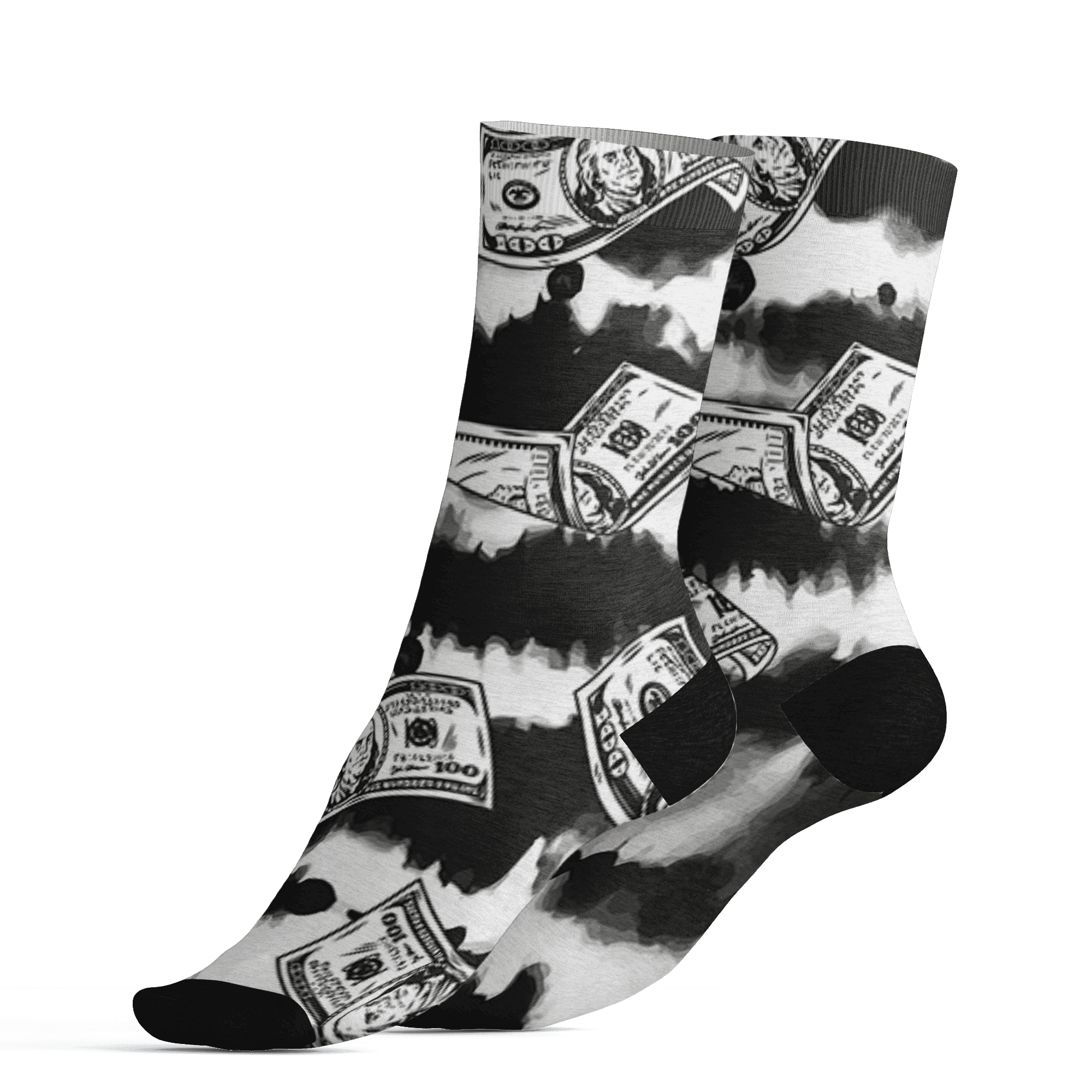 Retro Red Taxi 12s Socks Match Paid In Full 3D All-Over Print - NastyJamz