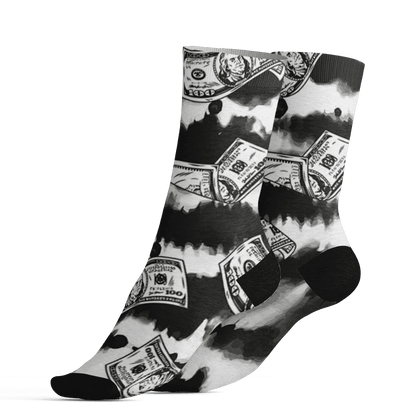 Retro Red Taxi 12s Socks Match Paid In Full 3D All-Over Print - NastyJamz