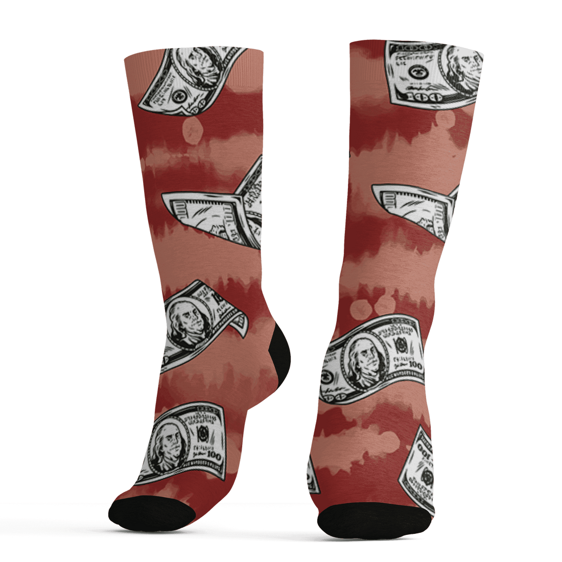 Dune Red 13s Socks Match Paid In Full 3D All-Over Print - NastyJamz