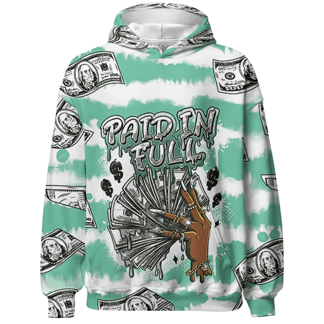 High OG Green Glow 1s Hoodie Match Paid In Full 3D All-Over Print - NastyJamz