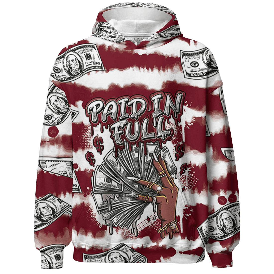 High White Team Red 1s Hoodie Match Paid In Full 3D All-Over Print - NastyJamz