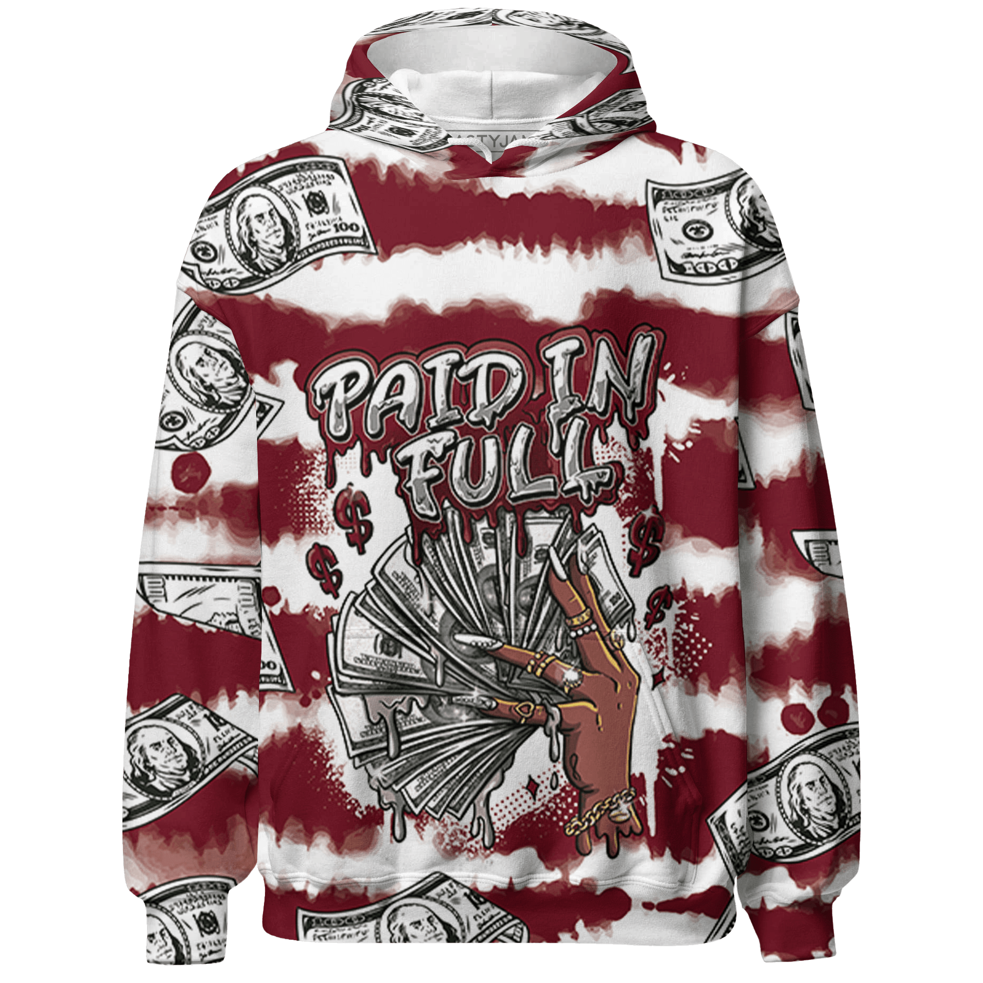 High White Team Red 1s Hoodie Match Paid In Full 3D All-Over Print - NastyJamz