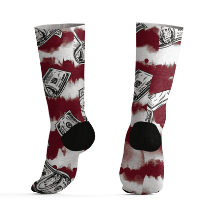High White Team Red 1s Socks Match Paid In Full 3D All-Over Print - NastyJamz