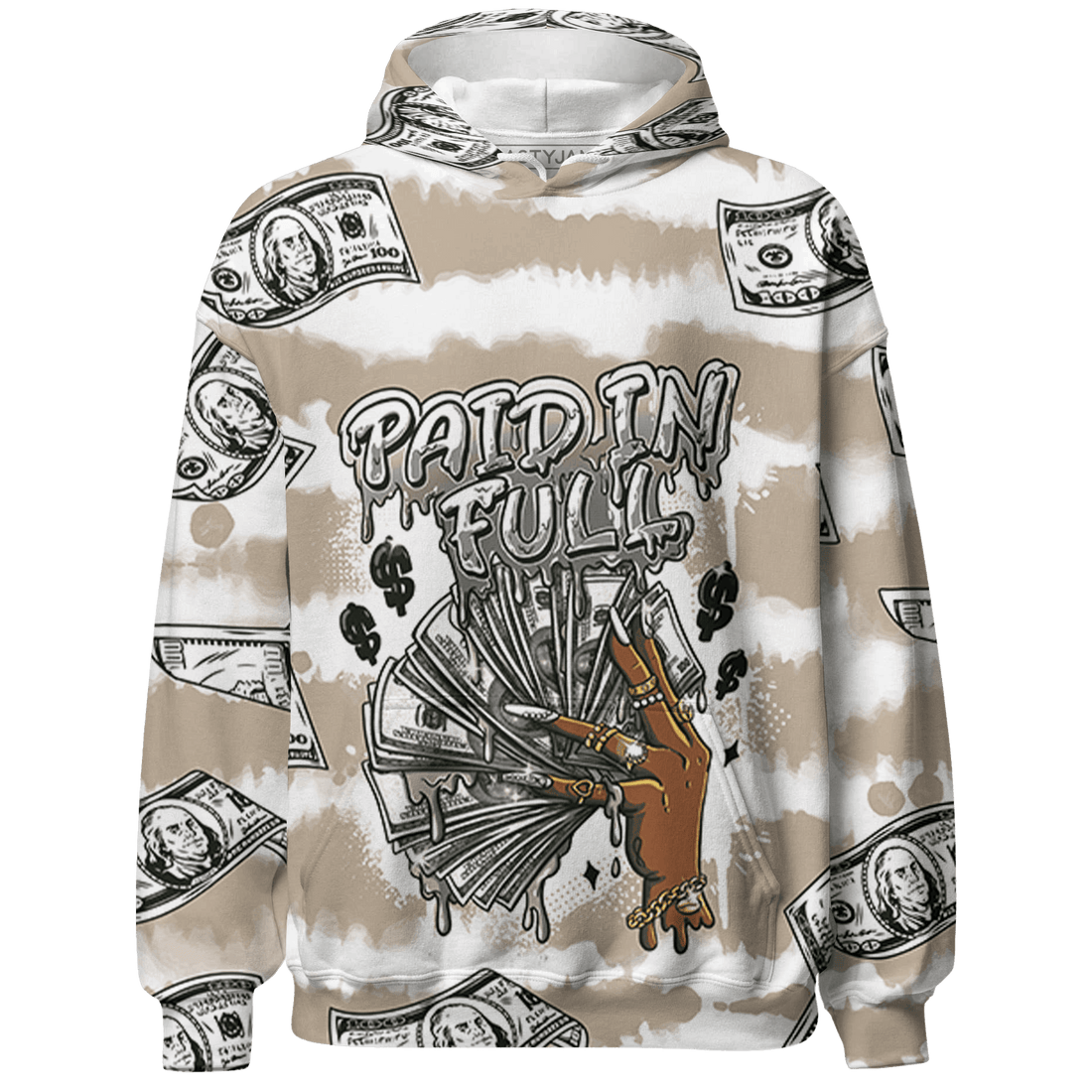 Latte 1s Hoodie Match Paid In Full 3D All-Over Print - NastyJamz