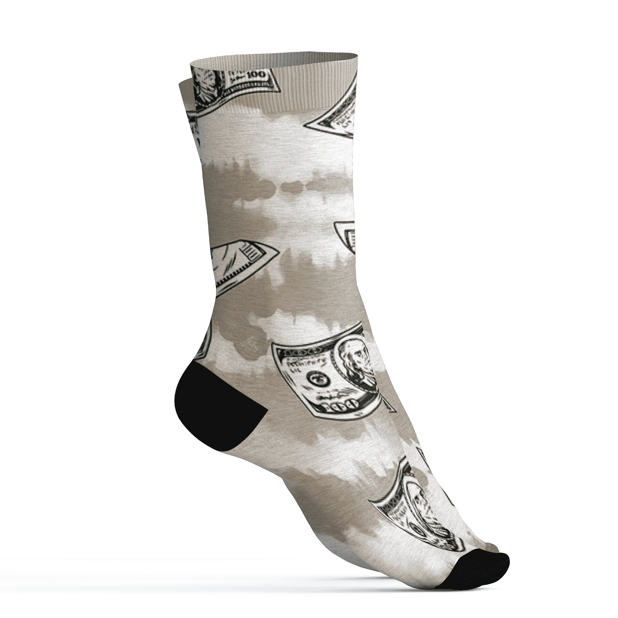 Latte 1s Socks Match Paid In Full 3D All-Over Print - NastyJamz