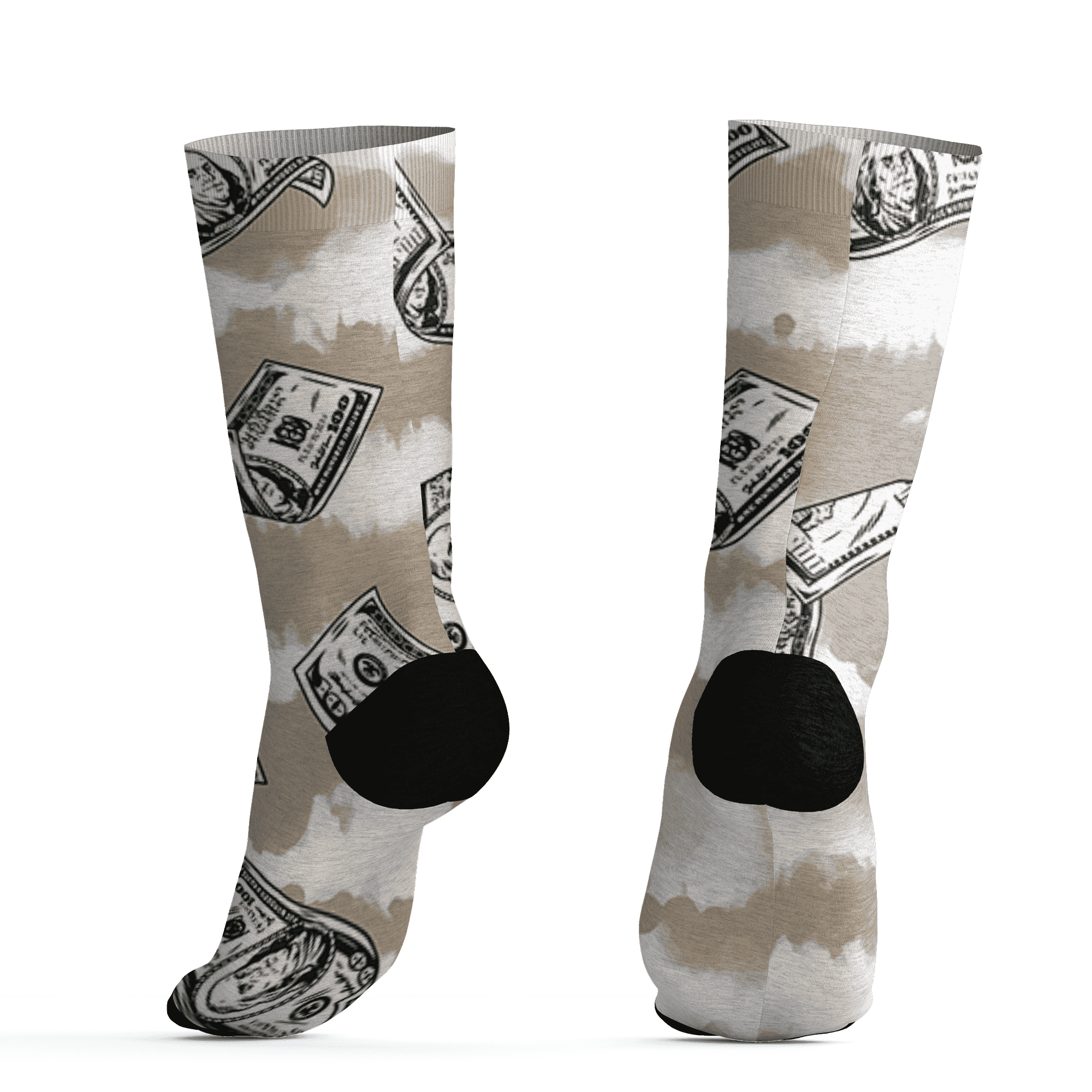 Latte 1s Socks Match Paid In Full 3D All-Over Print - NastyJamz