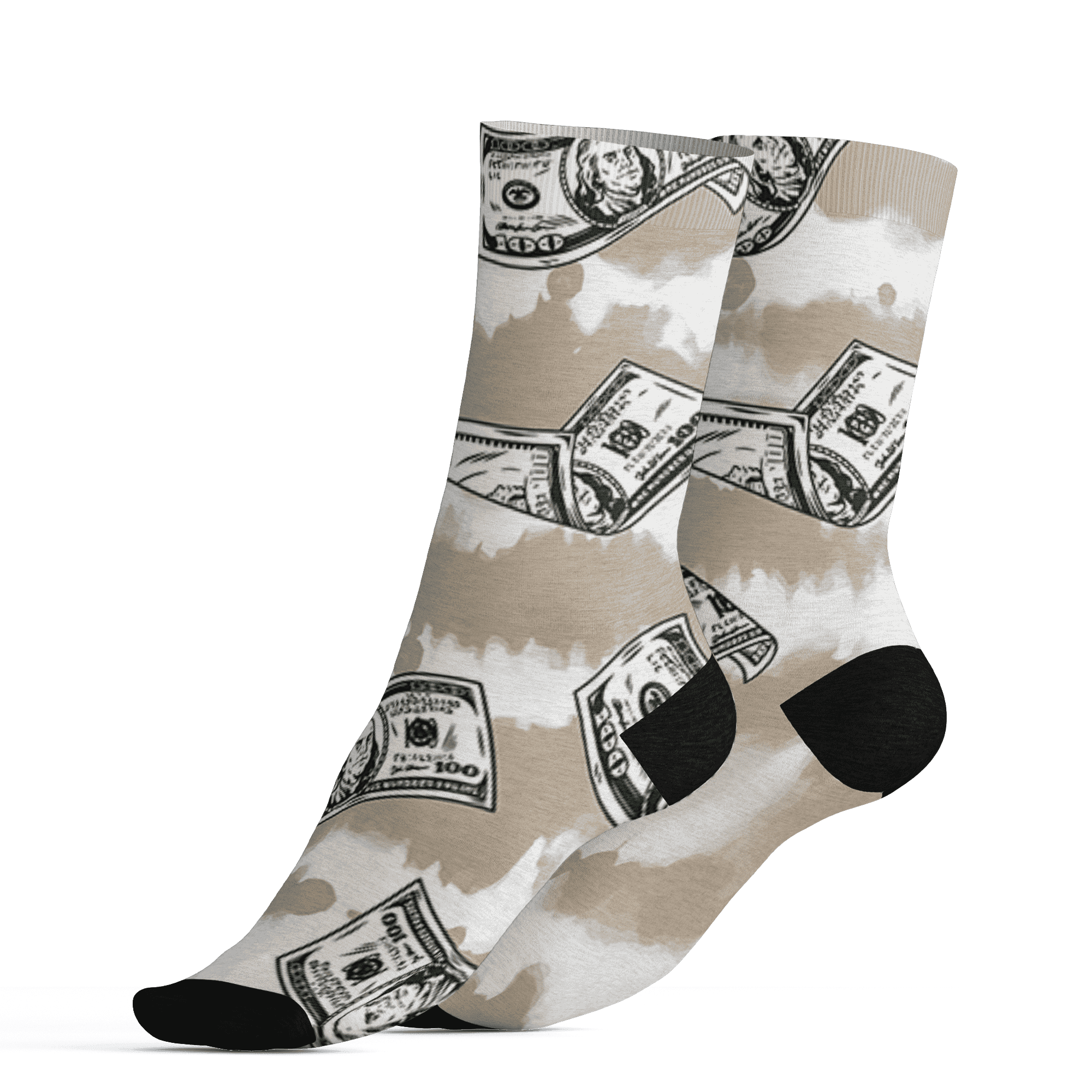 Latte 1s Socks Match Paid In Full 3D All-Over Print - NastyJamz